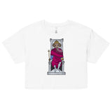 Ram Headed Emperor Tarot Card crop top