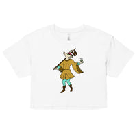 The Fool Whimsical Dog Tarot Card crop top