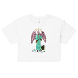 Temperance Ibis Headed Angel Tarot Card crop top