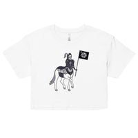 Death Skeleton Centaur Tarot Card  crop top