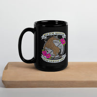 Iron Rose Strength Team Unicorn Fang Black Glossy Mug