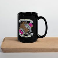 Iron Rose Strength Team Unicorn Fang Black Glossy Mug