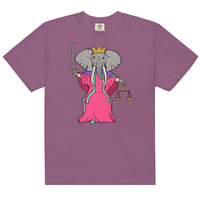 Justice Elephant Tarot Card garment-dyed heavyweight t-shirt