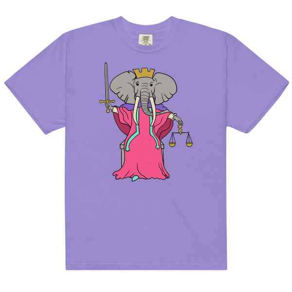 Justice Elephant Tarot Card garment-dyed heavyweight t-shirt