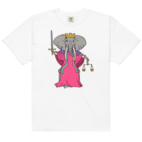 Justice Elephant Tarot Card garment-dyed heavyweight t-shirt