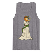 Strength Lion Headed Maiden Tarot Card premium tank top