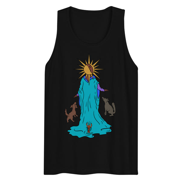 The Moon Tarot Card premium tank top