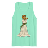 Strength Lion Headed Maiden Tarot Card premium tank top