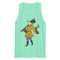 The Fool Whimsical Dog Tarot Card  premium tank top