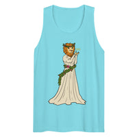 Strength Lion Headed Maiden Tarot Card premium tank top