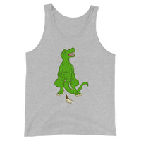 Sad Tony the T-Rex Dinosaur Ice Cream Cone Unisex Tank Top