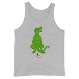 Sad Tony the T-Rex Dinosaur Ice Cream Cone Unisex Tank Top