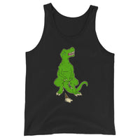 Sad Tony the T-Rex Dinosaur Ice Cream Cone Unisex Tank Top