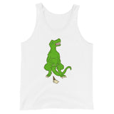 Sad Tony the T-Rex Dinosaur Ice Cream Cone Unisex Tank Top