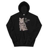 “No Thank You” Meatball the Chunky Grumpy Tabby Cat Unisex Hoodie