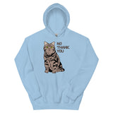 “No Thank You” Meatball the Chunky Grumpy Tabby Cat Unisex Hoodie