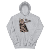 “No Thank You” Meatball the Chunky Grumpy Tabby Cat Unisex Hoodie