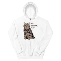 “No Thank You” Meatball the Chunky Grumpy Tabby Cat Unisex Hoodie