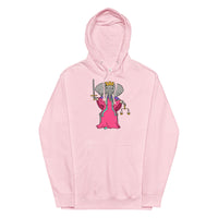 Justice Elephant Tarot Card Unisex midweight hoodie