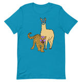 Llama V Leopard Luchador Unisex t-shirt