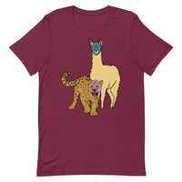 Llama V Leopard Luchador Unisex t-shirt