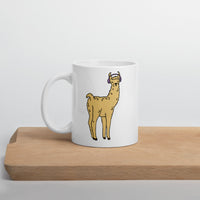 Groovy Llama White glossy mug