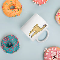 Groovy Llama White glossy mug