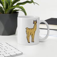 Groovy Llama White glossy mug