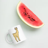 Groovy Llama White glossy mug