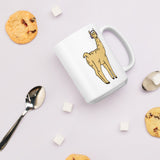 Groovy Llama White glossy mug