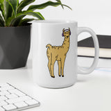 Groovy Llama White glossy mug